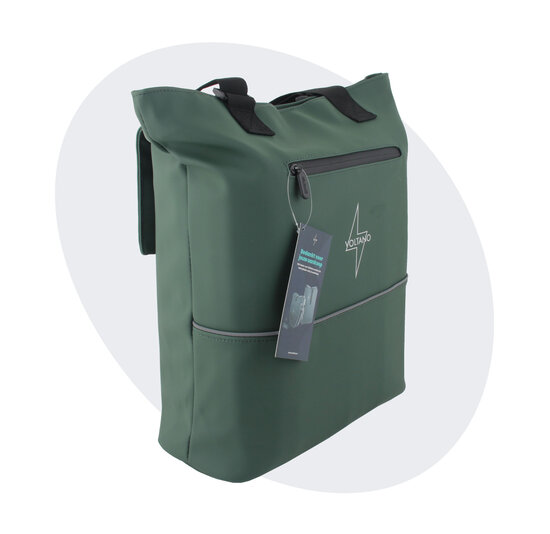 Voltano E-bike City Shopper - Olijf Groen - 22 Liter