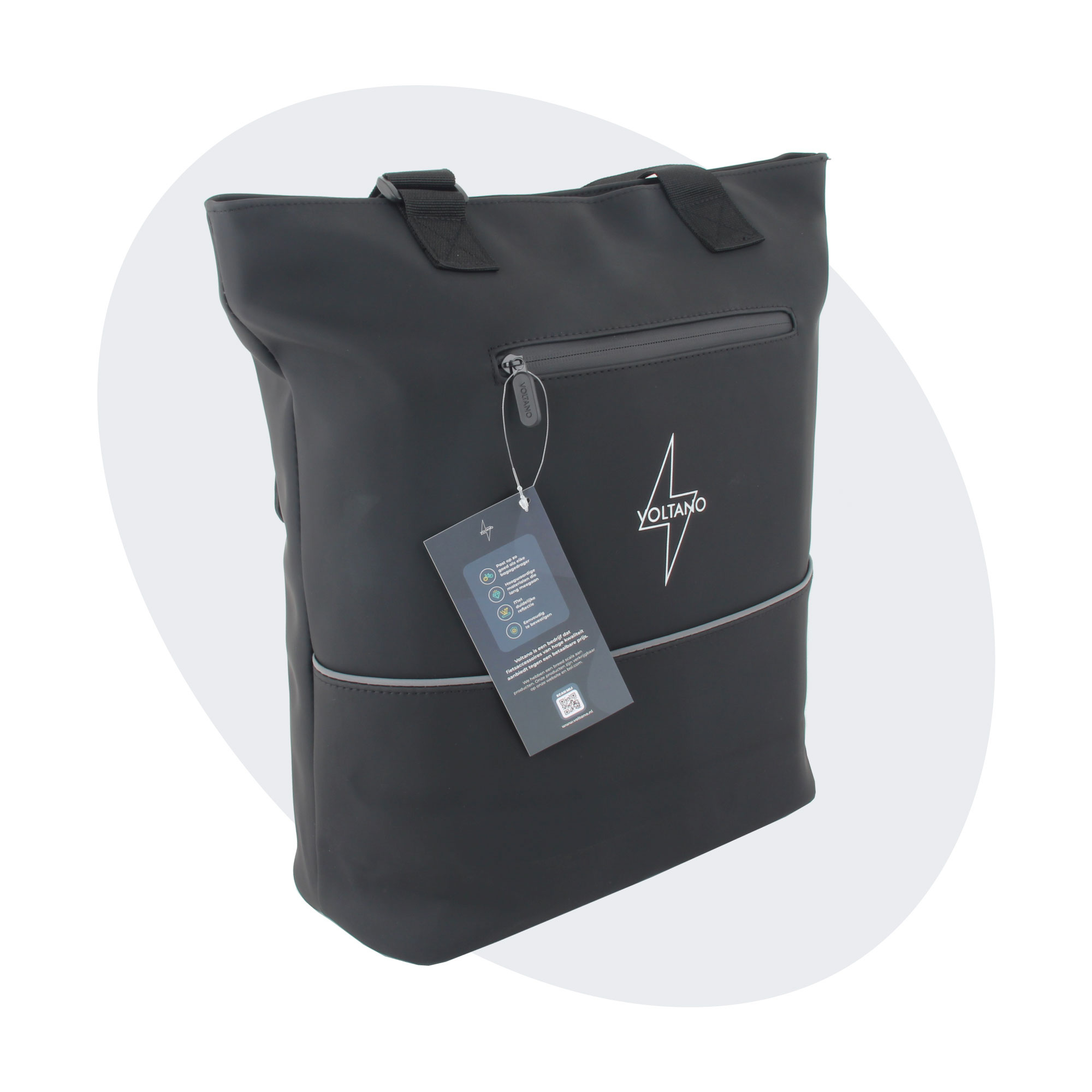 Voltano E-bike City Shopper - Zwart - 22 Liter