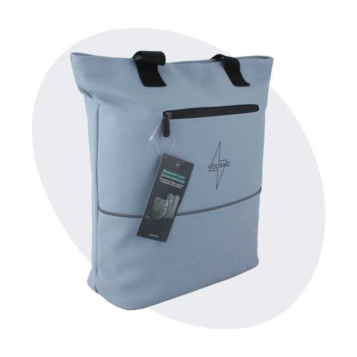 Voltano E-bike City Shopper - Ice Blauw - 22 Liter