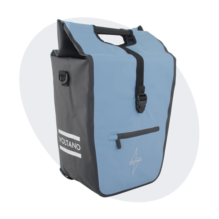 Voltano E-bike Shopper Fietstas - Ice Blauw / Zwart - 27 Liter