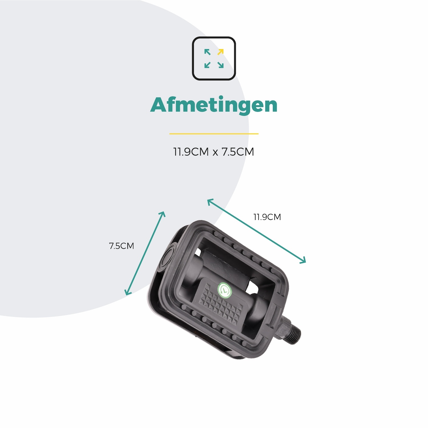 Voltano Antislip E-bike Fietspedalen 421115 Zwart - Universeel - Reflectoren