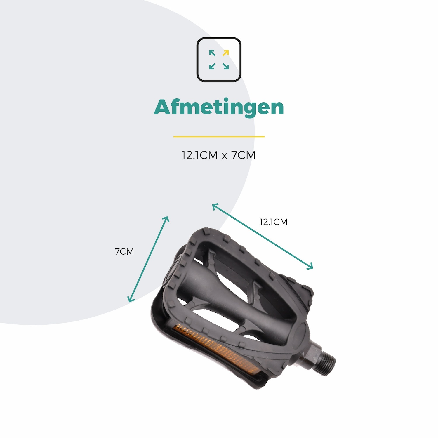 Voltano Antislip E-bike Fietspedalen 421165 Zwart - Universeel - Reflectoren