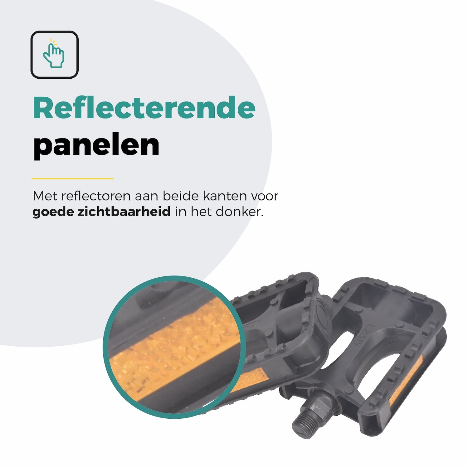 Voltano Antislip E-bike Fietspedalen 421110 Zwart - Universeel - Reflectoren