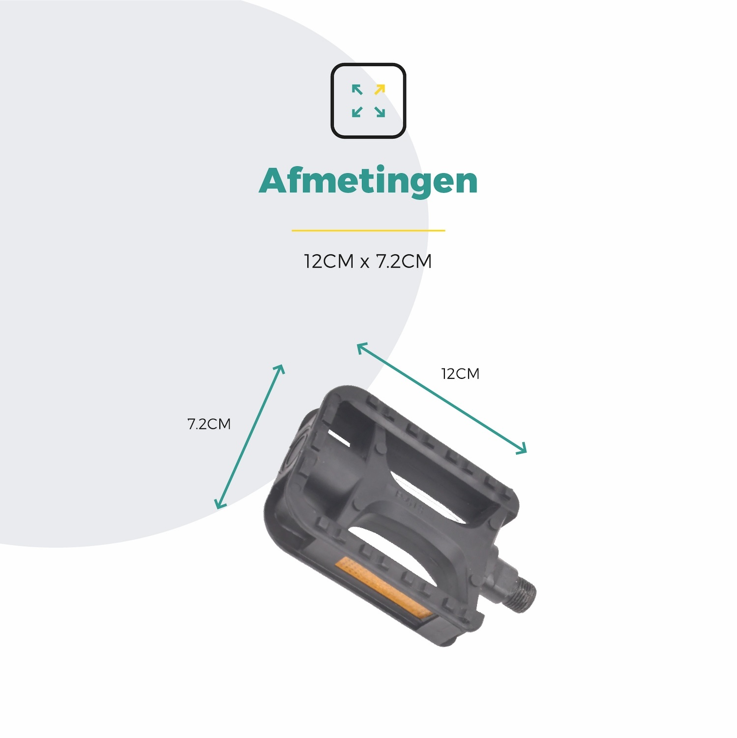 Voltano Antislip E-bike Fietspedalen 421110 Zwart - Universeel - Reflectoren