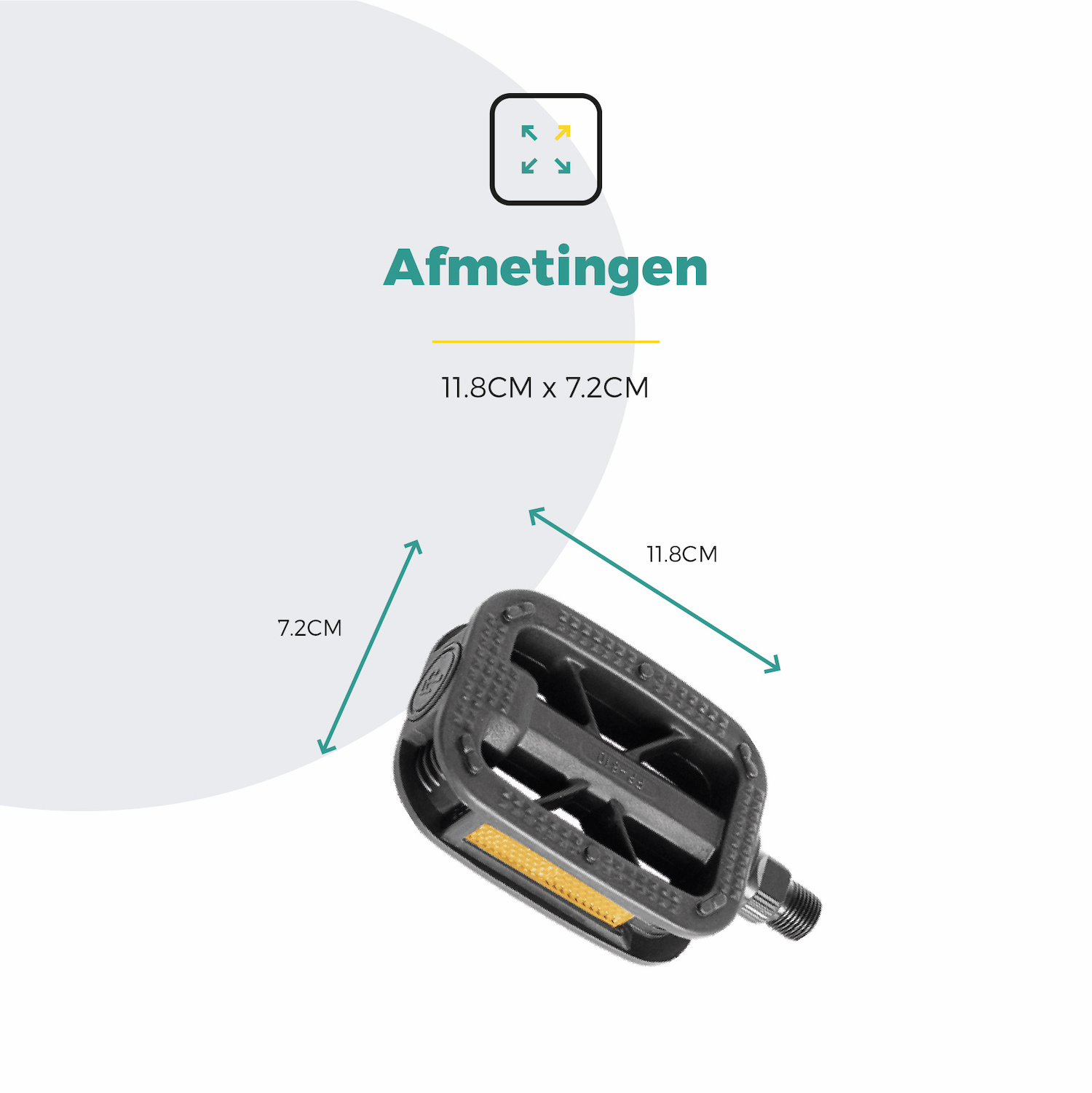 Voltano Antislip E-bike Fietspedalen 421125 Zwart - Universeel - Reflectoren