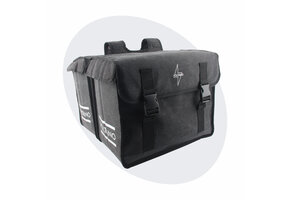 Voltano Canvas Fietstas 70L - Zwart - 100% Waterdicht - Afstandhouder Optie