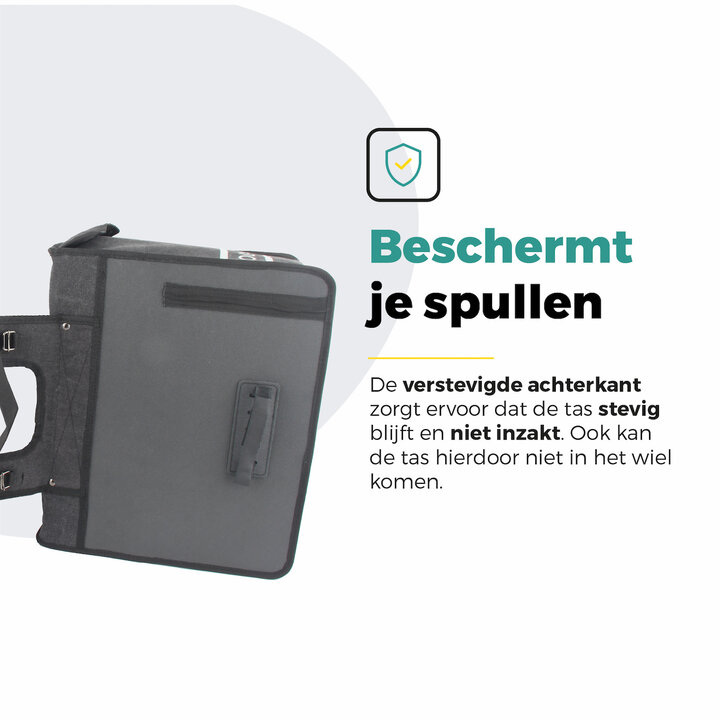 Voltano Canvas Fietstas 70L - Zwart - 100% Waterdicht - Afstandhouder Optie