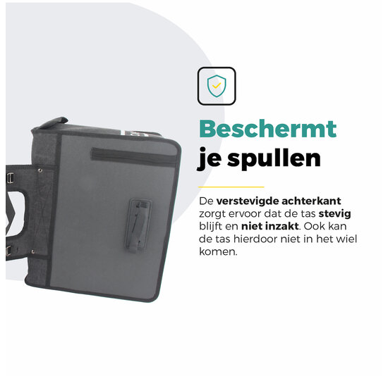 Voltano Canvas Fietstas 70L - Zwart - 100% Waterdicht - Afstandhouder Optie