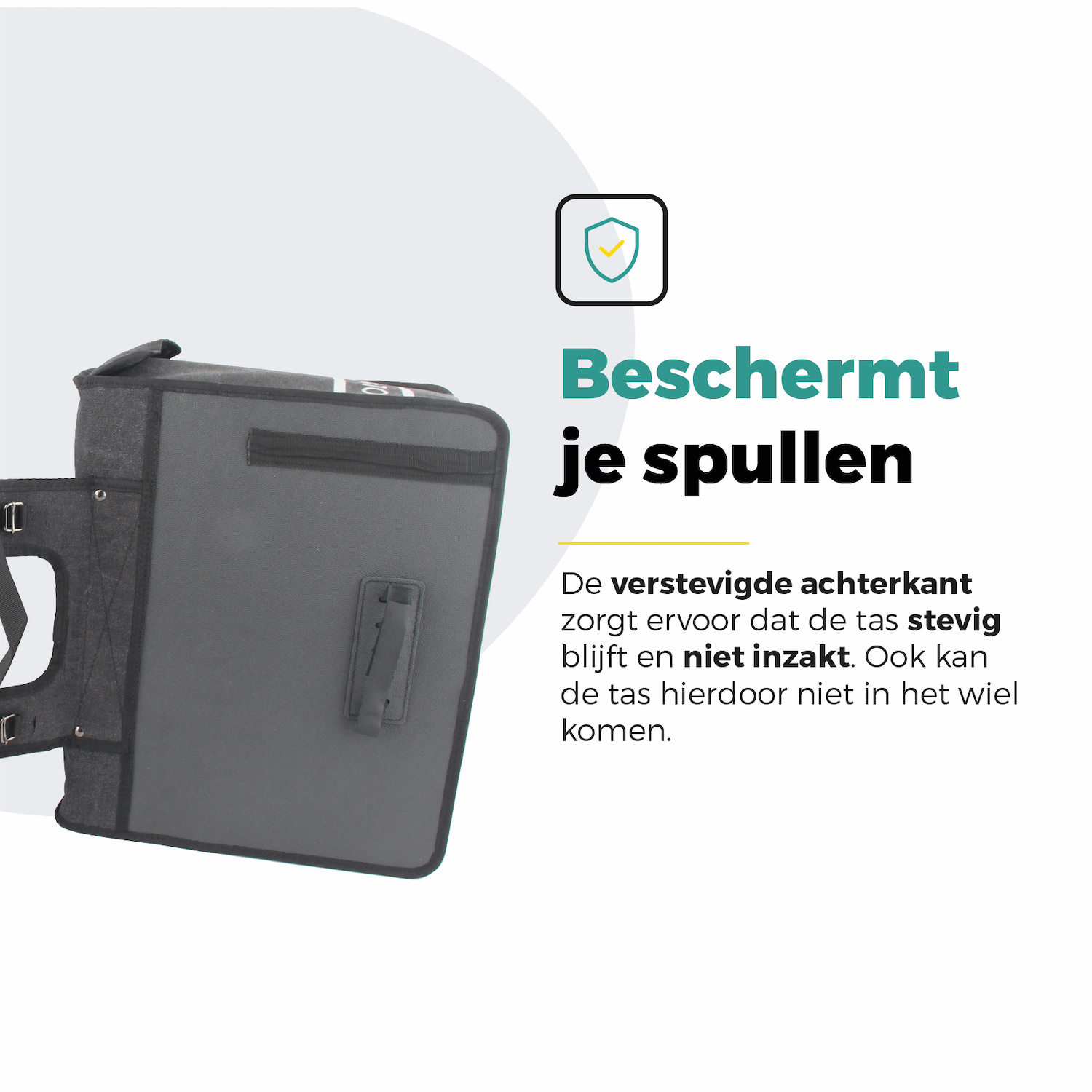 Voltano Canvas Fietstas 70L - Zwart - 100% Waterdicht - Afstandhouder Optie