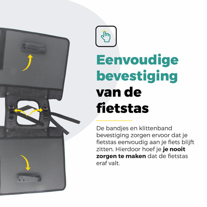 Voltano Canvas Fietstas 70L - Zwart - 100% Waterdicht - Afstandhouder Optie