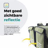 Voltano Canvas Fietstas 70L - Olijf Groen - 100% Waterdicht - Afstandhouder Optie