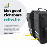 Voltano Dubbele Fietstas 40L Afgeschuind - Zwart - Waterdicht