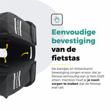 Voltano Dubbele Fietstas 40L Afgeschuind - Zwart - Waterdicht