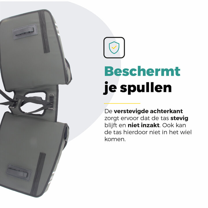 Voltano Dubbele Fietstas 40L Afgeschuind - Intense Green - Waterdicht