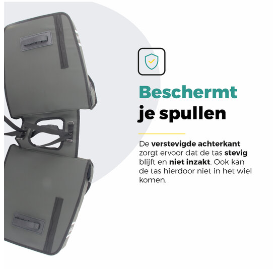 Voltano Dubbele Fietstas 40L Afgeschuind - Intense Green - Waterdicht