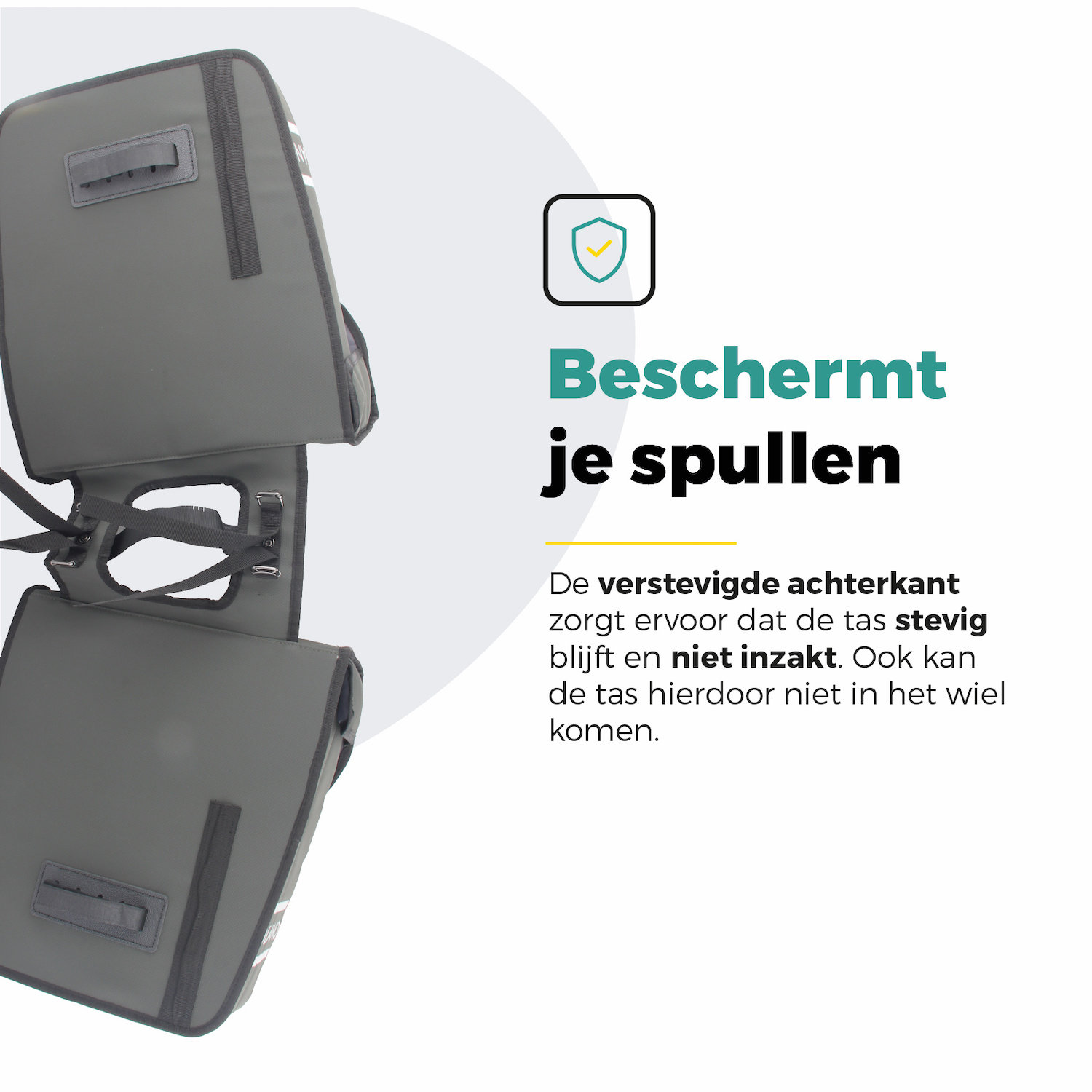 Voltano Dubbele Fietstas 40L Afgeschuind - Intense Green - Waterdicht