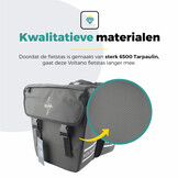 Voltano Dubbele Fietstas 40L Afgeschuind - Intense Green - Waterdicht