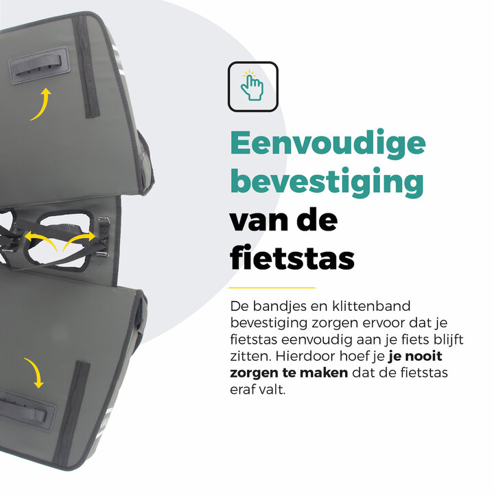 Voltano Dubbele Fietstas 40L Afgeschuind - Intense Green - Waterdicht