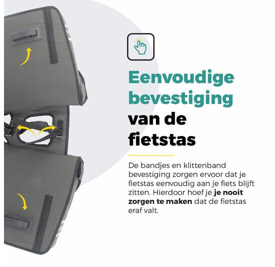 Voltano Dubbele Fietstas 40L Afgeschuind - Intense Green - Waterdicht