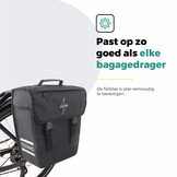 Voltano Enkele Fietstas 20L - Zwart - Afgeschuind - Waterdicht