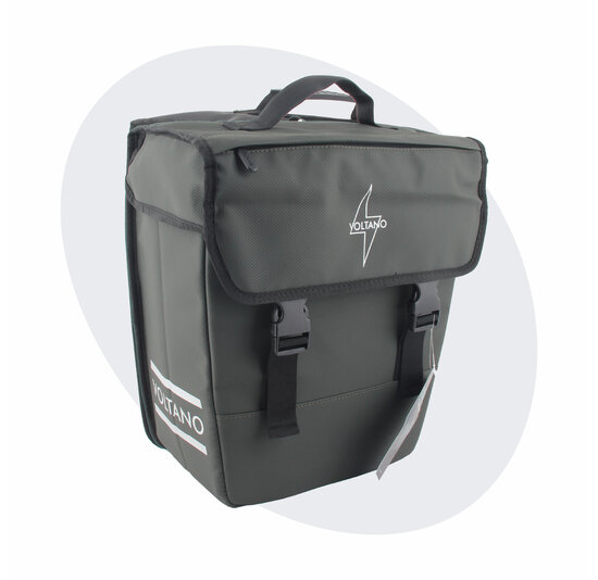 Voltano Enkele Fietstas 20L - Intense Green  - Afgeschuind - Waterdicht