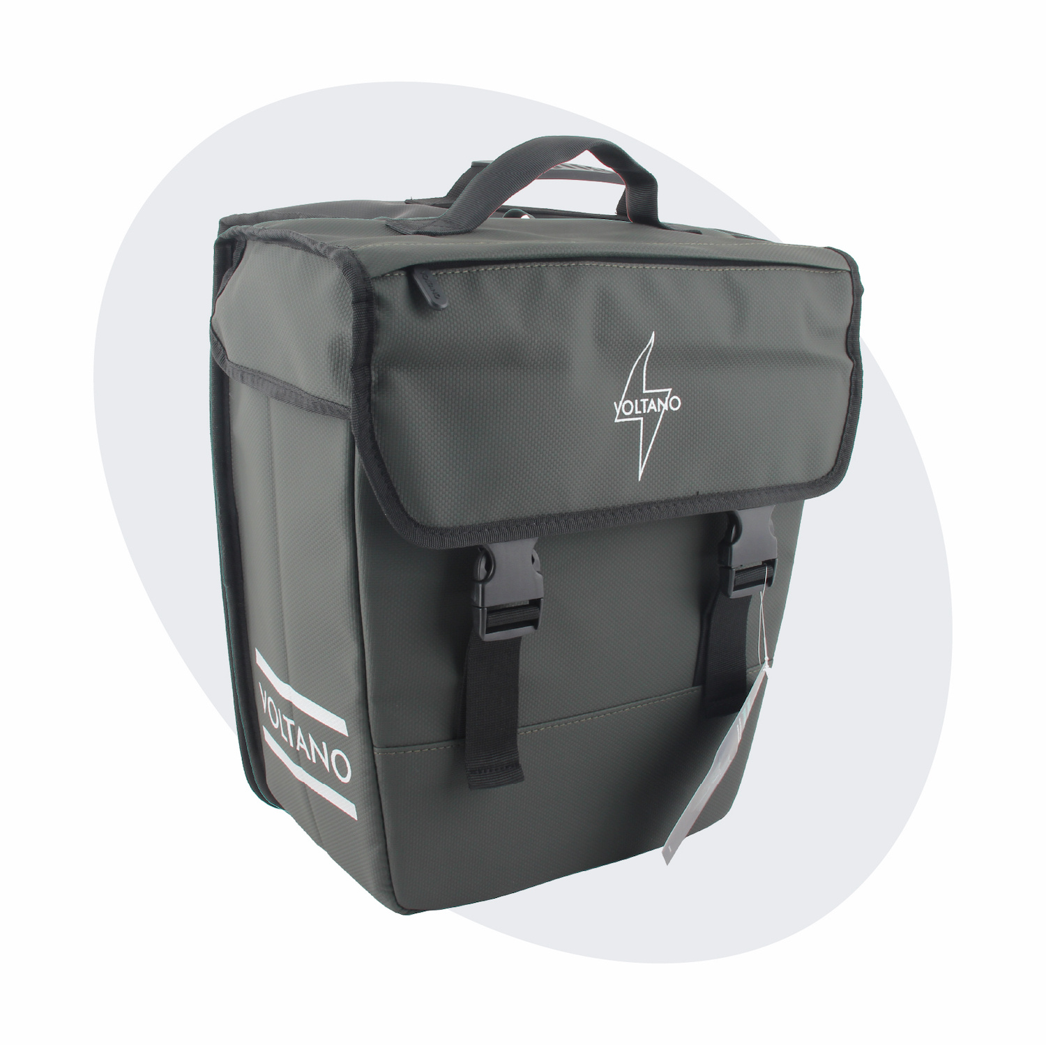 Voltano Enkele Fietstas 20L - Intense Green  - Afgeschuind - Waterdicht