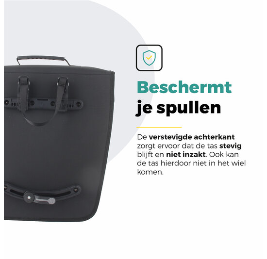 Voltano Enkele Fietstas 20L - Intense Green  - Afgeschuind - Waterdicht