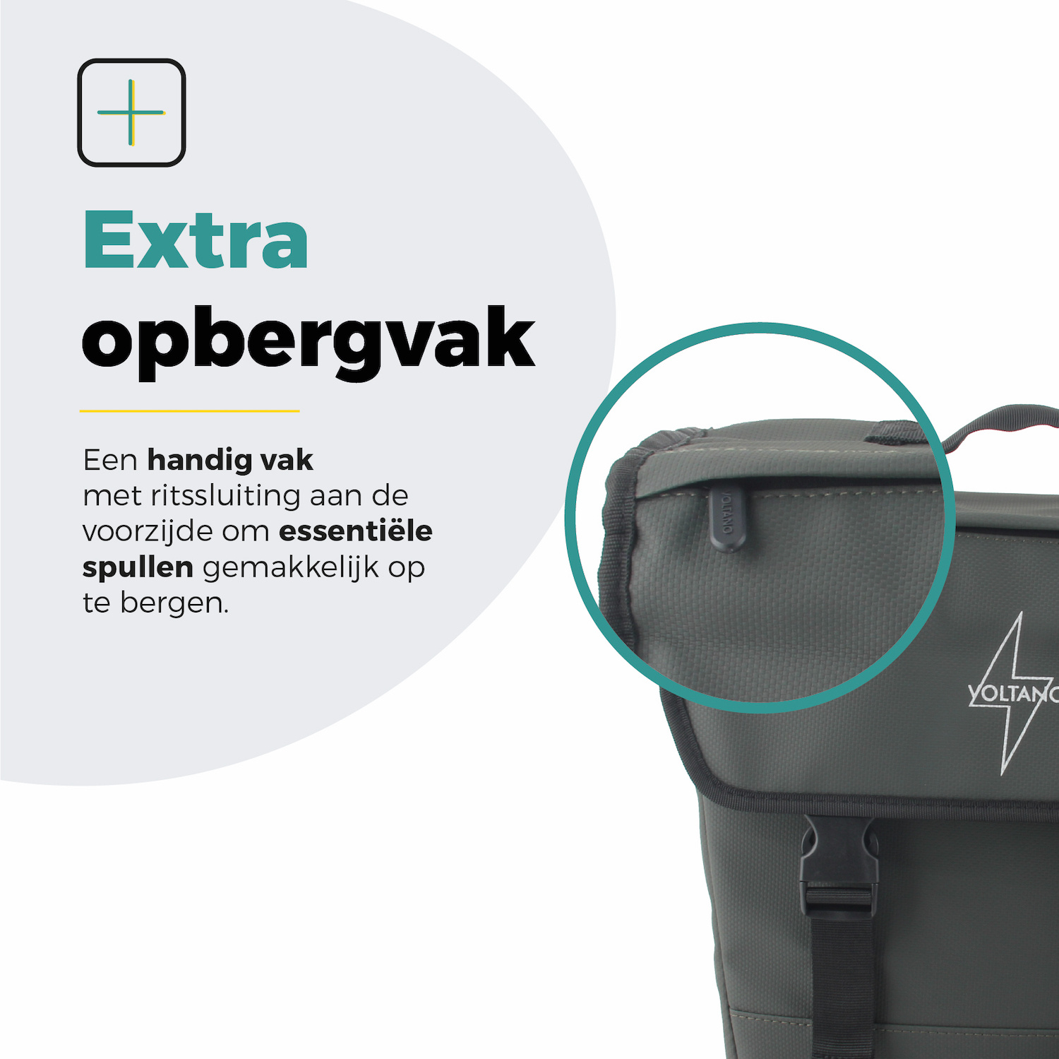 Voltano Enkele Fietstas 20L - Intense Green  - Afgeschuind - Waterdicht