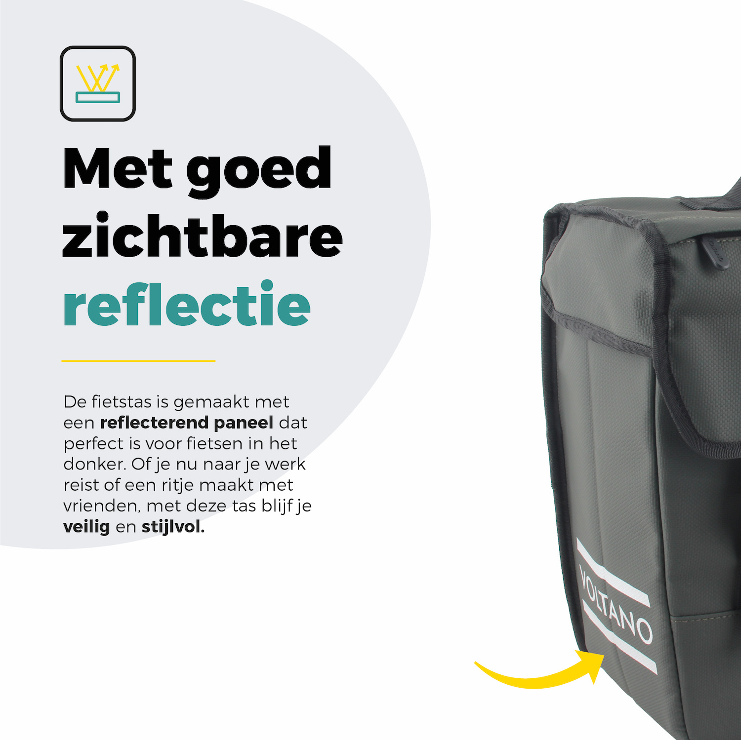 Voltano Enkele Fietstas 20L - Intense Green  - Afgeschuind - Waterdicht