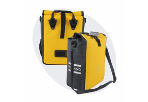 Voltano Fietstas 16L - Geel / Zwart - Enkele Pakaftas - 100% Waterdicht