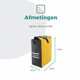 Voltano Fietstas 16L - Geel / Zwart - Enkele Pakaftas - 100% Waterdicht