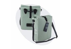 Voltano Fietstas 16L - Mint Groen - Enkele Pakaftas - 100% Waterdicht