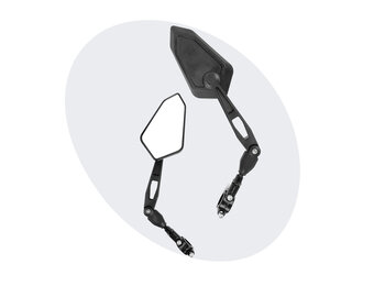 Voltano E-bike Fietsspiegel Groot Links - Zwart