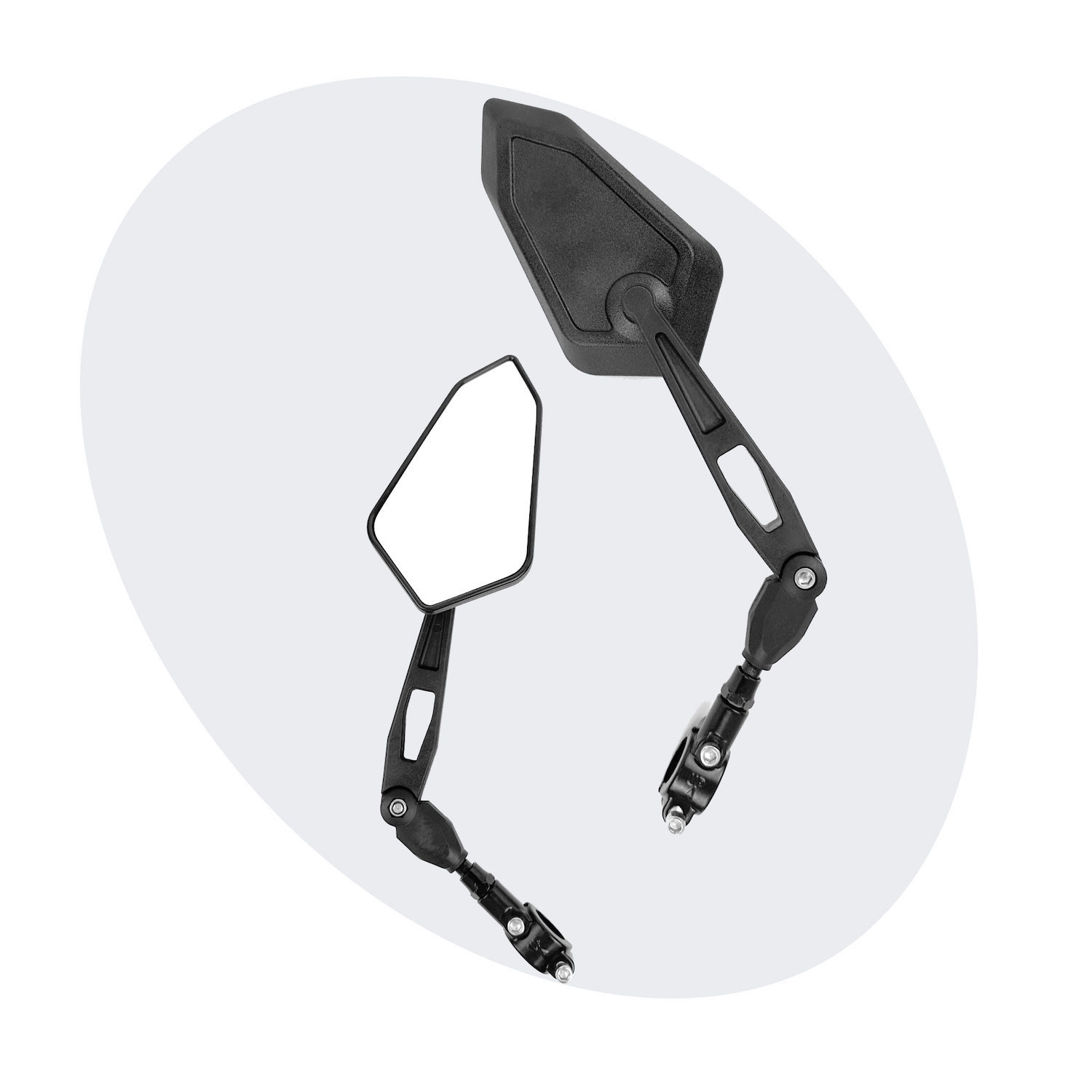 Voltano E-bike Fietsspiegel Groot Links - Zwart - Anti-Reflectie Glas