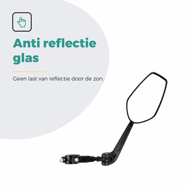 Voltano E-bike Fietsspiegel Clearly Links - Zwart