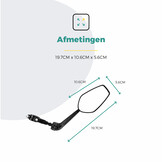 Voltano E-bike Fietsspiegel Clearly Links - Zwart