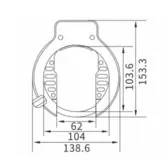 Falkx Strong Basterd Ringslot Met Insteekketting Set - Zwart