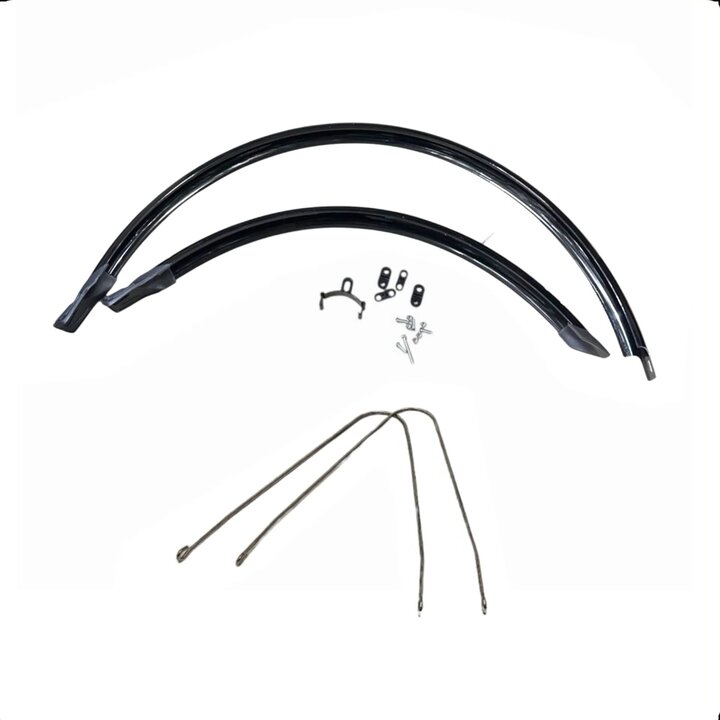 Falkx Spatbordenset - 28 inch - Zwart - Kunststof