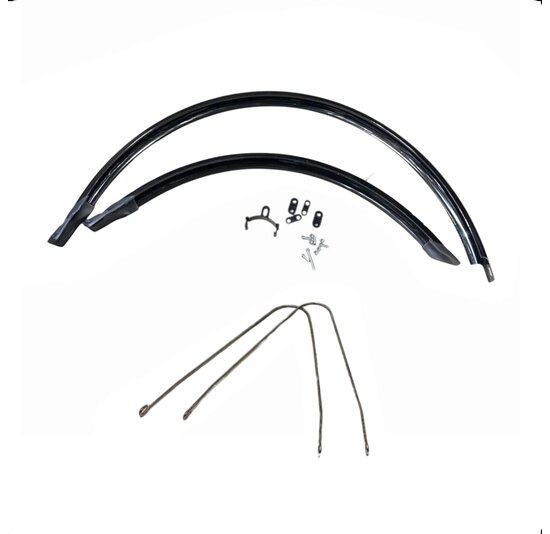 Falkx Spatbordenset - 28 inch - Zwart - Kunststof