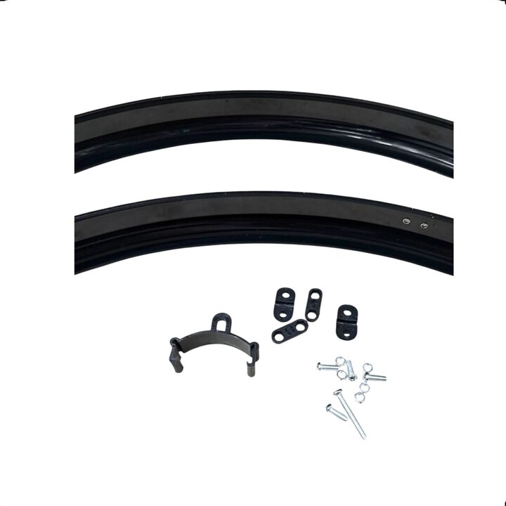 Falkx Spatbordenset - 28 inch - Zwart - Kunststof