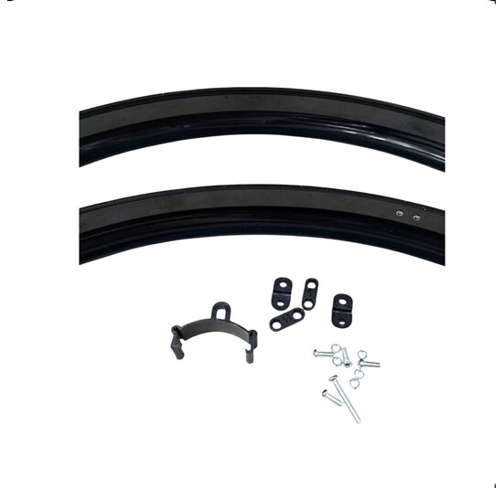 Falkx Spatbordenset - 28 inch - Zwart - Kunststof