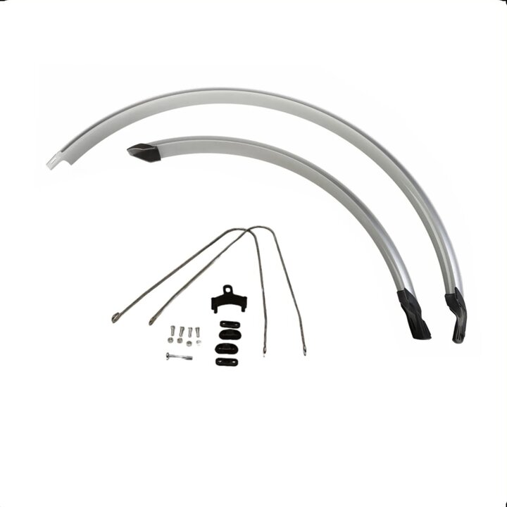 Falkx Spatbordenset - 28 inch - Zilver - Kunststof