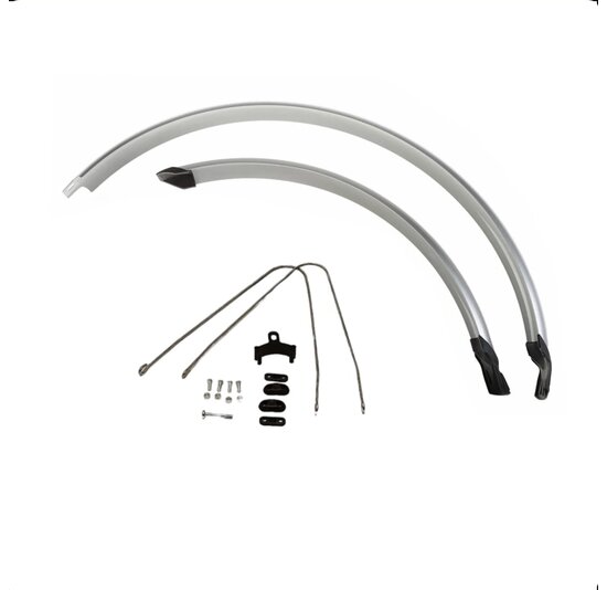 Falkx Spatbordenset - 28 inch - Zilver - Kunststof