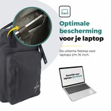 Voltano City Enkele Fietstas Rugzak E-bike - Zwart - Codeslot - Laptopvak - Waterdicht