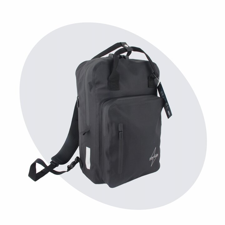 Voltano City Enkele Fietstas Rugzak E-bike - Zwart - Codeslot - Laptopvak - Waterdicht