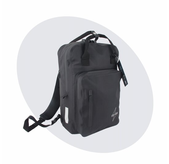 Voltano City Enkele Fietstas Rugzak E-bike - Zwart - Codeslot - Laptopvak - Waterdicht