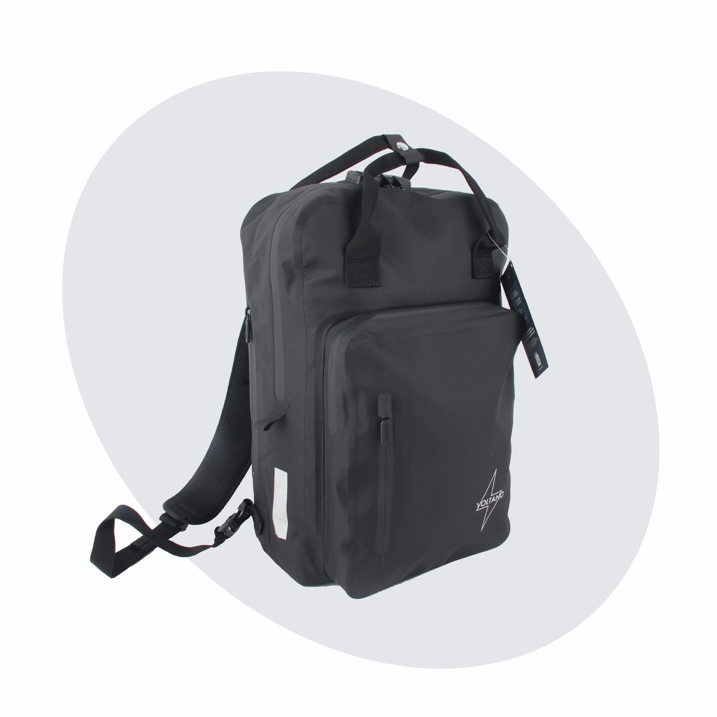 Voltano City Enkele Fietstas Rugzak E-bike - Zwart - Codeslot - Laptopvak - Waterdicht