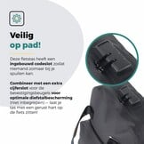 Voltano City Enkele Fietstas Rugzak E-bike - Zwart - Codeslot - Laptopvak - Waterdicht