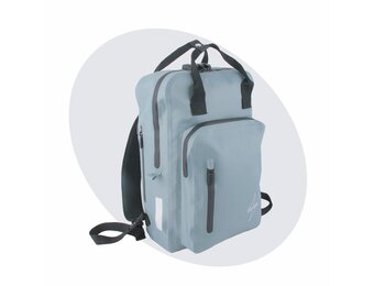 Voltano City Enkele Fietstas Rugzak E-bike - Ice Blauw - Codeslot - Laptopvak - Waterdicht