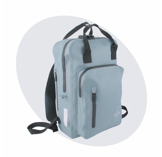 Voltano City Enkele Fietstas Rugzak E-bike - Ice Blauw - Codeslot - Laptopvak - Waterdicht